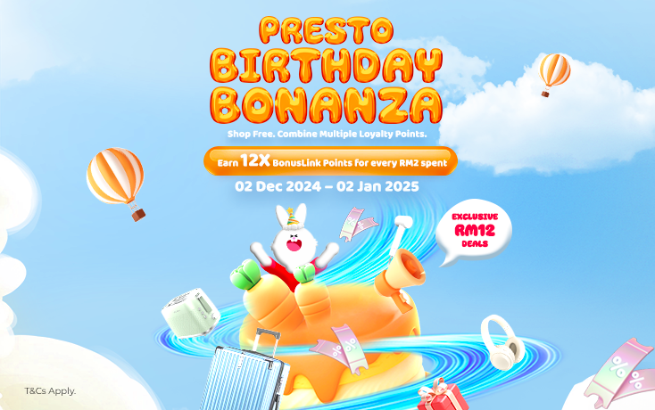 Celebrate Presto Birthday Bonanza with Exclusive RM12 Deals!